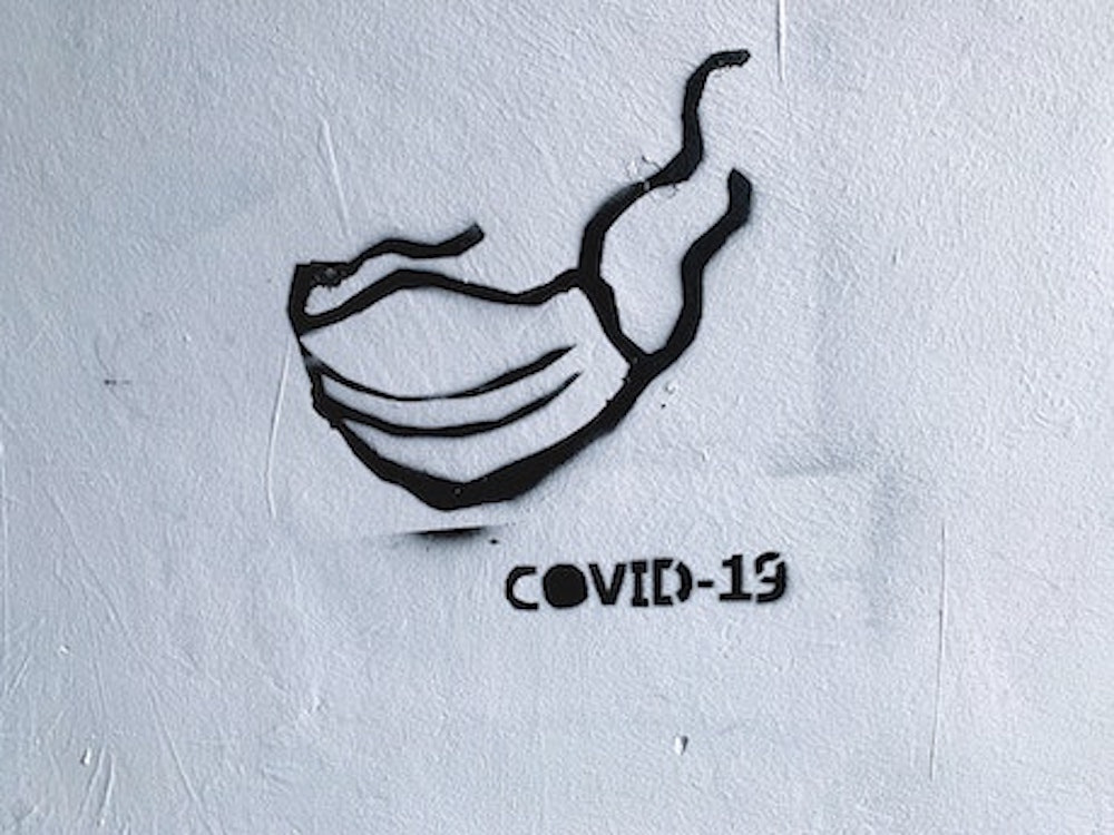 Grafiti maseczka covid-19